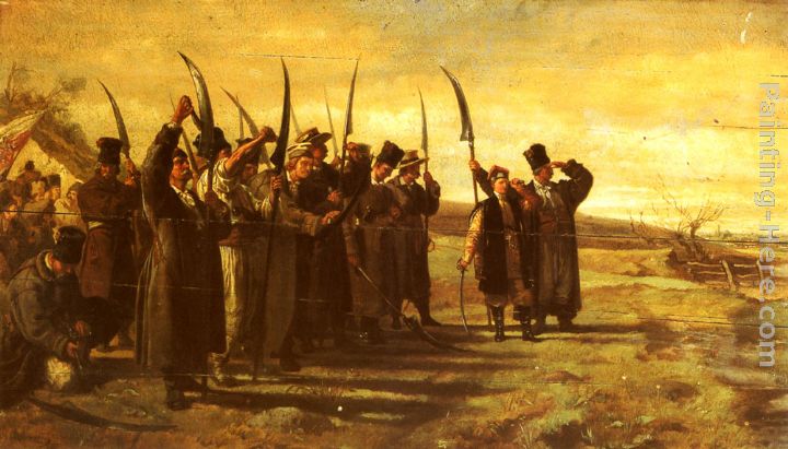 Polish Insurrectionists of the 1863 Rebellion painting - Stanislaus von Chlebowski Polish Insurrectionists of the 1863 Rebellion art painting